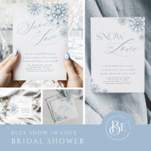 Snow in Love Blue Winter Bridal Shower