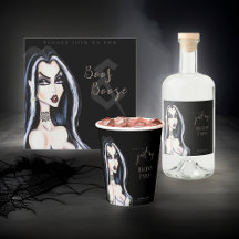 Watercolor Wicked Gothic Witch Halloween