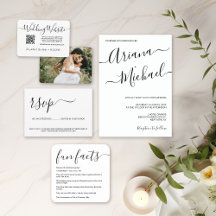 Minimalist Black and White Wedding