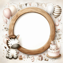 Zebra Photo Frame - Birthday collection
