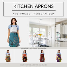 Aprons   Monogram Patterned Kitchen Aprons