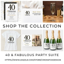 Elegant Minimalist Forty and Fabulous Birthday