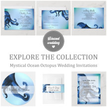 Mystical Ocean Octopus Wedding Invitations 