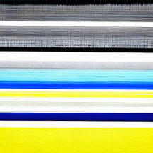 Black White Blue Yellow Abstract Stripes