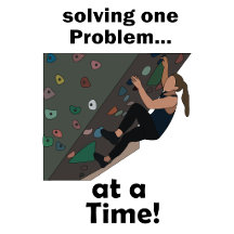 Bouldering Climber- Solving One Problem At A Time
