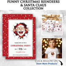Funny Christmas Reindeers & Santa Claus