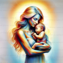 Mother and Child in a Luminous Aura of Love