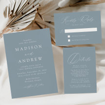 Modern Elegance Dusty Blue Wedding Collection