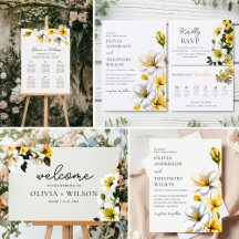 Elegant White and Yellow Floral Wedding