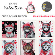 Adorable Cat in Disguise  Purrfect Valentine’s Fun
