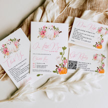 Cute floral ghost pumpkin little boo baby shower