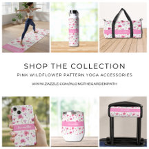 Pink Wildflower Pattern Yoga Accessories