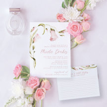 Blush Watercolor Floral Bridal Shower
