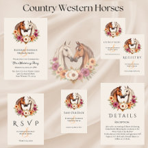 Country Western Horses Wedding Collection