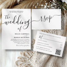 Modern Black & White Calligraphy Wedding 