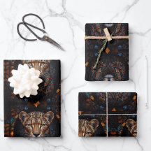 Large Mosaic Stained Glass Black Cat 