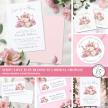 Love Is In Bloom Pink Tea Floral Bridal Shower