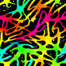 Colorful neon splatter paint design