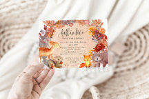 Fall Woodland Animals Rustic Baby Shower