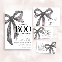 Black Bow Halloween Baby Shower   BS46