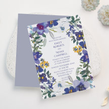 Purple & White Orchid Watercolor Floral Wedding 