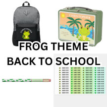 Frog back to school template