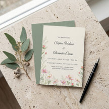 Watercolor Wildflower Meadow Wedding
