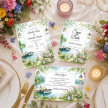 Whimsical Lakeside Cottage Romance Wedding