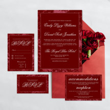 Crimson Classic Elegant Wedding