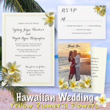 Hawaiian Yellow Plumeria Wedding