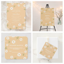 Orange Boho Daisy Baby Shower