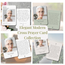 Elegant Modern Cross Prayer Card Collection