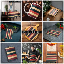 Vintage Color Style Green and Brown Stripes