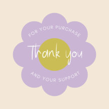 Girly Cute Modern Pastel Flower Stickers