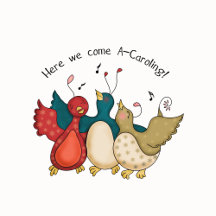 Here We Come A-Caroling Christmas Birds