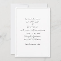 FOIL Minimalist Wedding Invitations