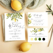 Yellow Lemon Mediterranean Wedding