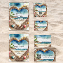 Watercolor On The Beach Ocean Tropical Wedding 