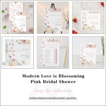 Modern Love is Blossoming Pink Bridal Shower