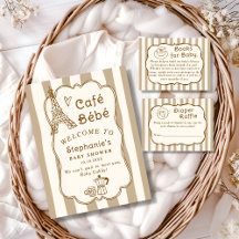 Café Bébé French Coffee Shop Parisian Baby Shower 