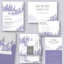Winter Forest Lavender Wedding Collection