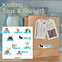 Knitting Business Tags and Stickers