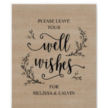 Rustic Vines Wedding Signs