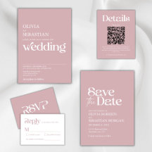 Trendy Typography on Dusty Rose in minimal style