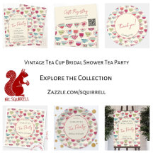 Vintage Teacup Bridal Shower Tea Party Supplies