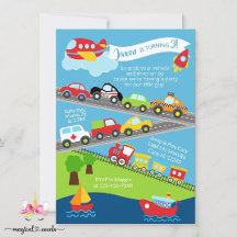 Transport vehicles boy birthday