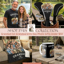 Grandad Est Grandparents Day Photo Gifts Under $50