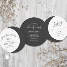 Dark Triple Moon Wiccan Handfasting Invitations