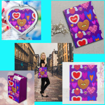 Colorful variety of hearts