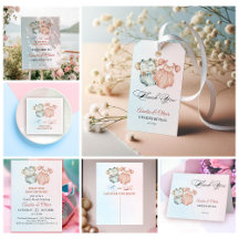 Vintage Baby Outfit Pink & Blue Gender Reveal